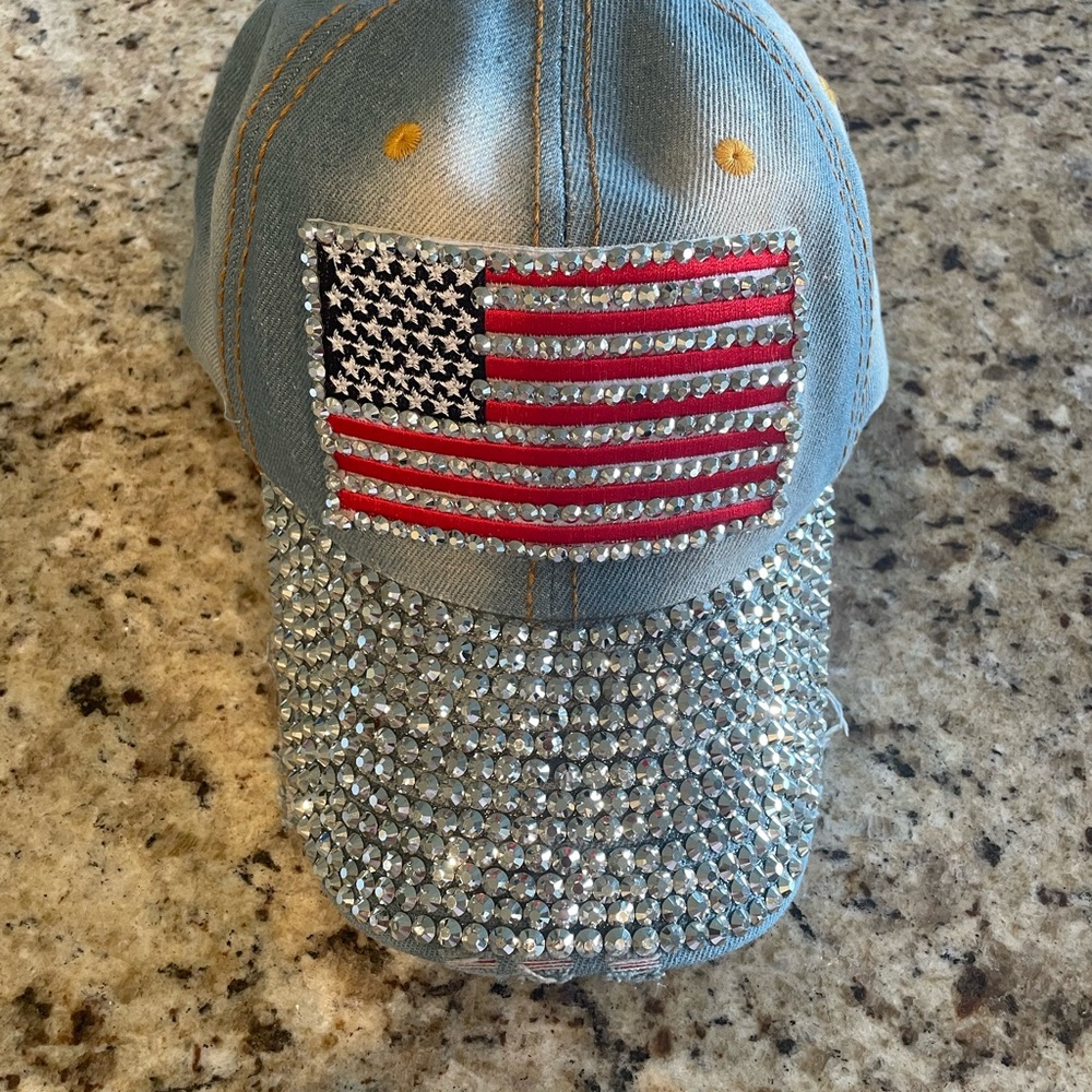 Stylish Denim Hat with Yellow Details